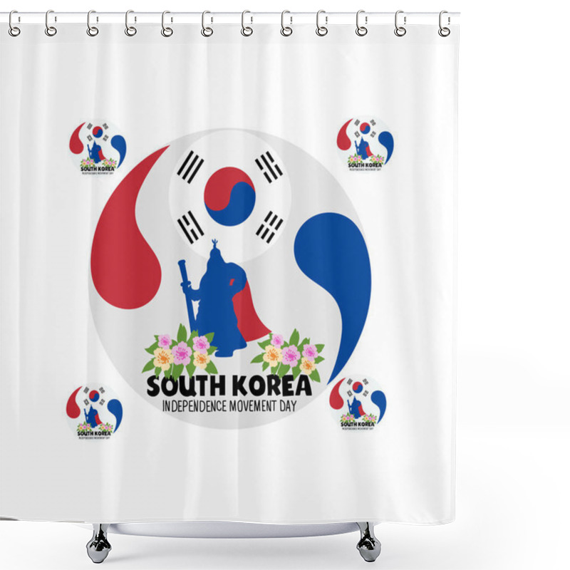 Personality  Korean March 1st Movement Poster  Shower Curtains