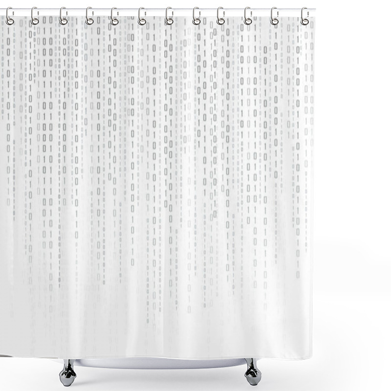 Personality  Abstract Technology Background. Binary Data And Streaming Binary Code Background. Vector Illustration EPS10 Shower Curtains