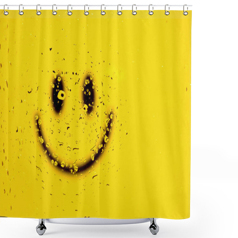 Personality  Smiley Face. Yellow Smile Poster.  Shower Curtains