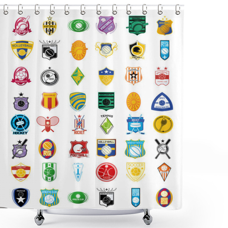 Personality  Sport Emblem Shower Curtains