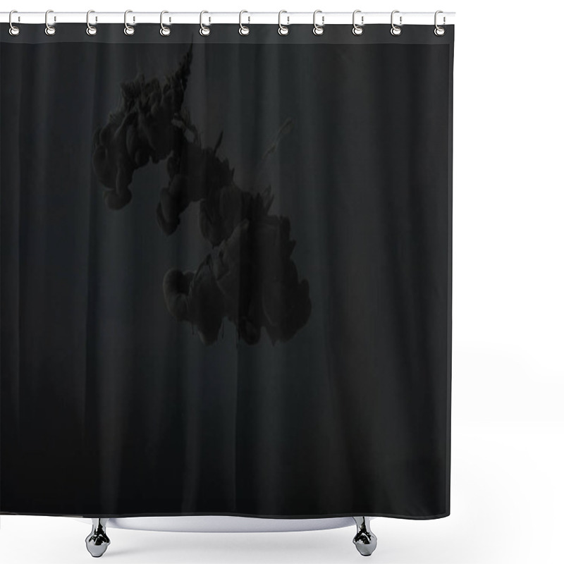 Personality  Black Swirls Of Paint On Dark Background Shower Curtains