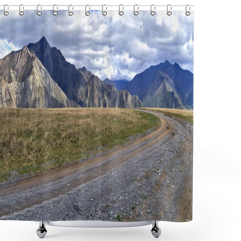 Personality  Mountain Dirt Road Among The Shower Curtains