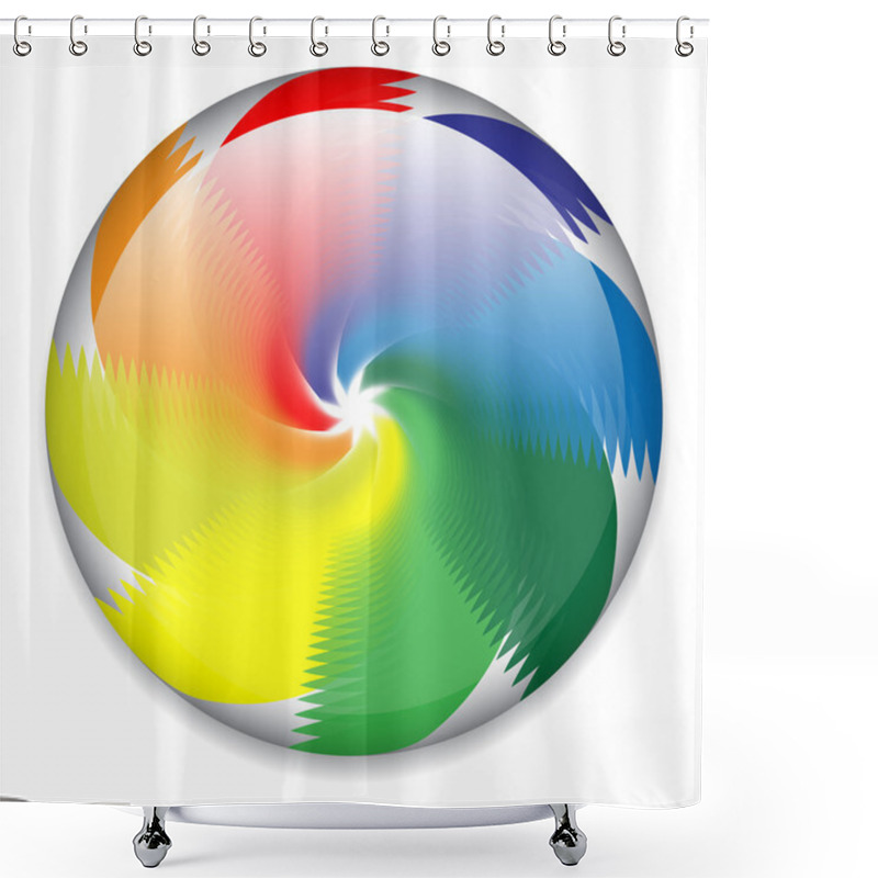 Personality  Spinning Candy, Wheel Shower Curtains