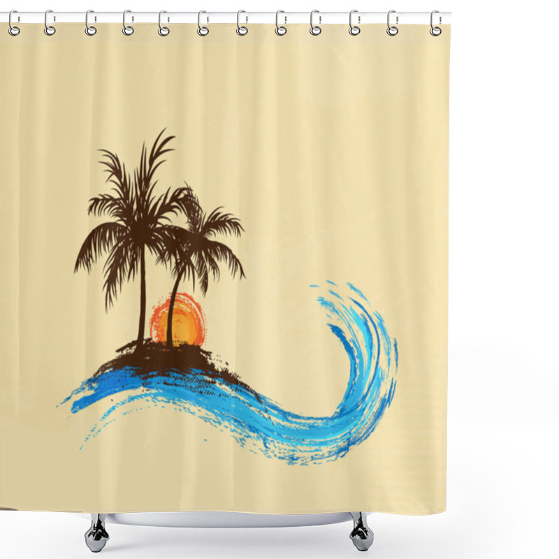 Personality  Palm Trees Shower Curtains