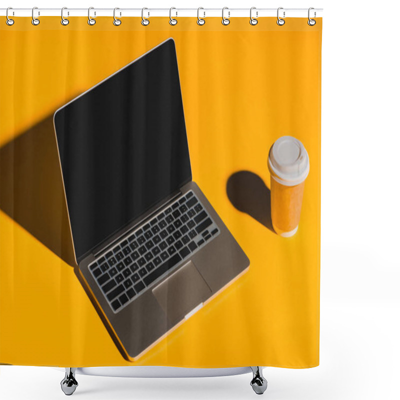 Personality  Coffee And Laptop Shower Curtains