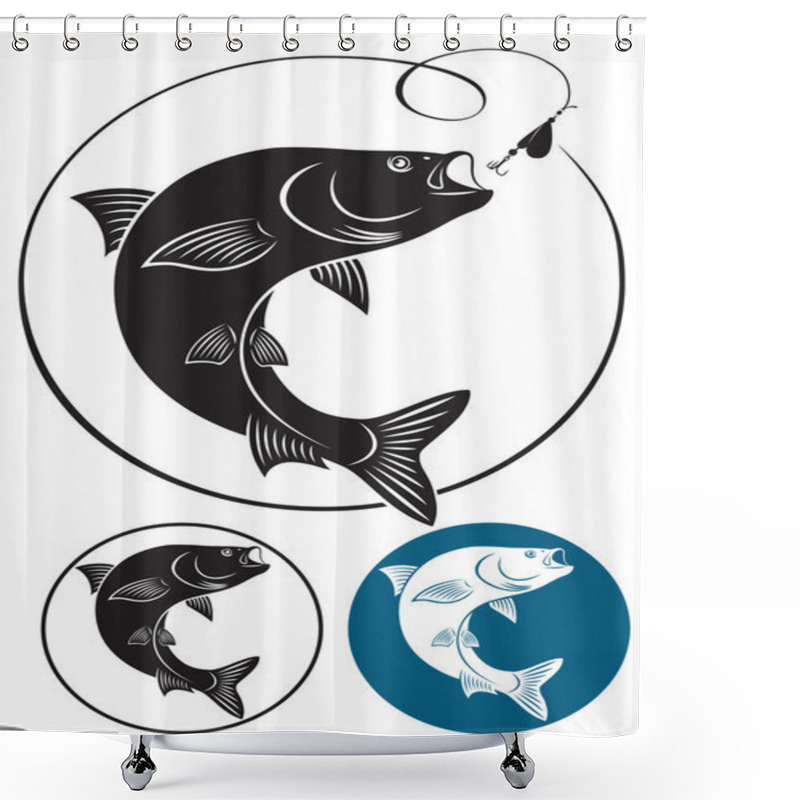 Personality  Chub Fish Shower Curtains