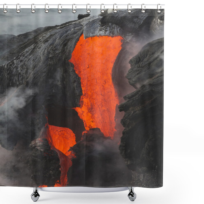 Personality  View Of Lava Flow Shower Curtains