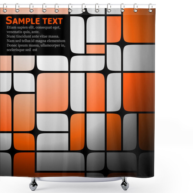 Personality  Ornge Squares Background Shower Curtains