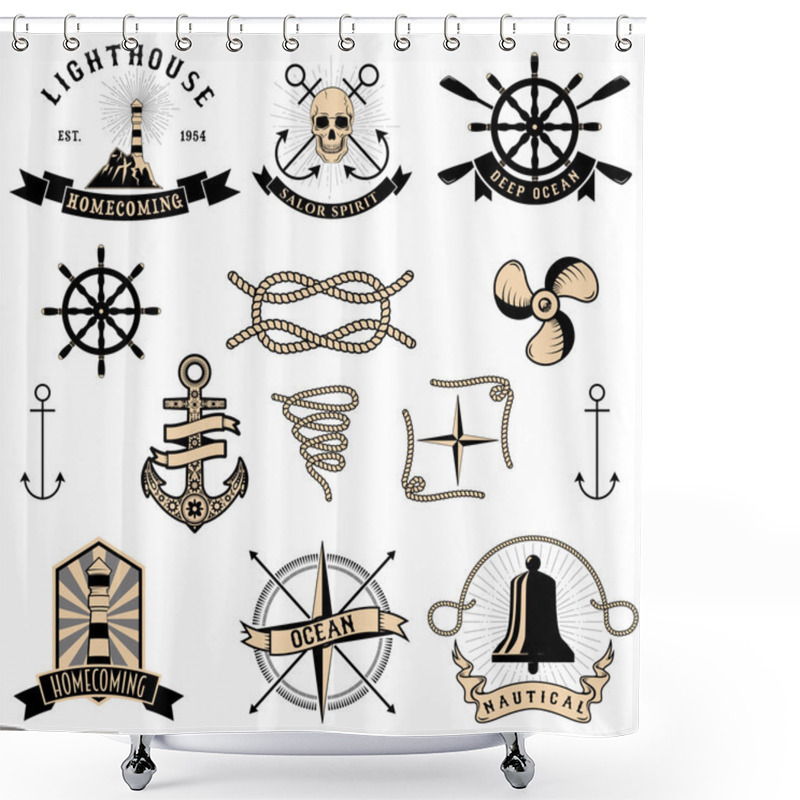 Personality  Nautical Set Shower Curtains