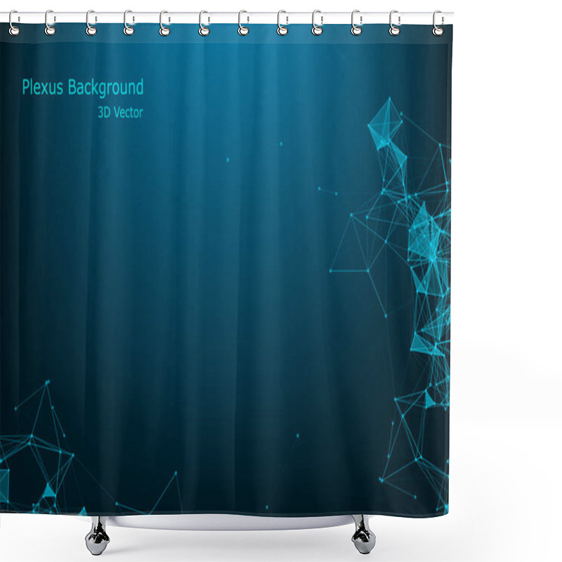 Personality  Abstract Vector Background. Futuristic Polygonal Style Card. Bac Shower Curtains