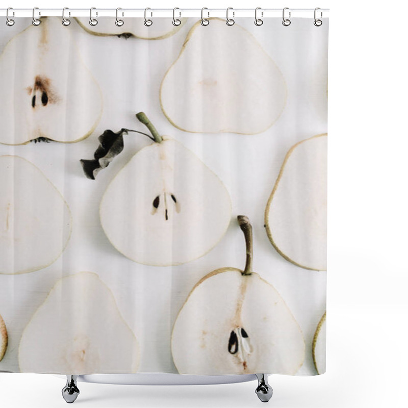 Personality  Pear Slices Pattern Shower Curtains