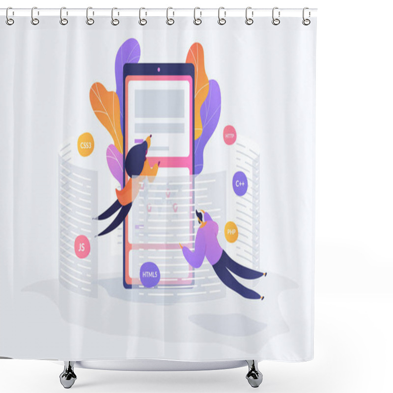 Personality  Front End Development It Concept Vector Illustration Shower Curtains