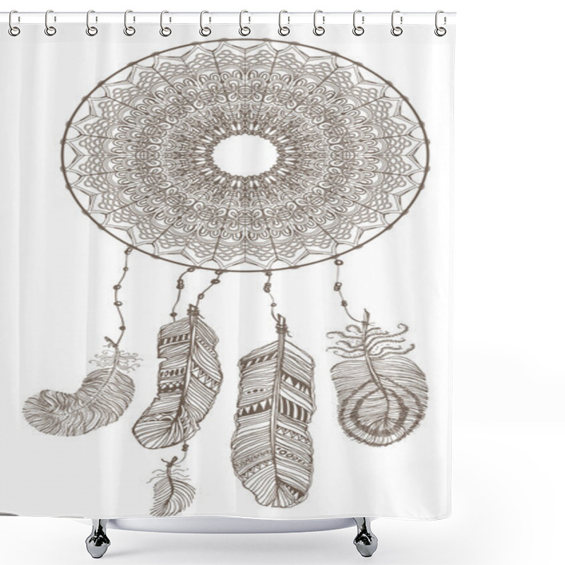 Personality  Abstract Decorative Dream Catcher. Shower Curtains