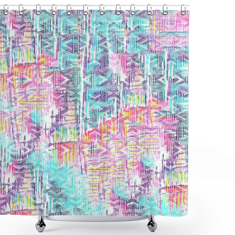 Personality  Geometry Texture Repeat Classic Pattern Shower Curtains