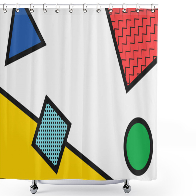 Personality  Minimal Geometric Background. Retro Design. Vector Illustration EPS10 Shower Curtains