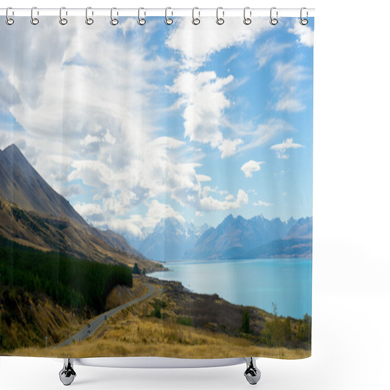 Personality  New Zealand Alps And Lake Shower Curtains