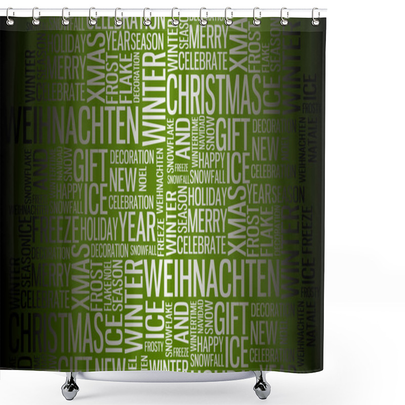 Personality  Abstract Christmas Card Shower Curtains