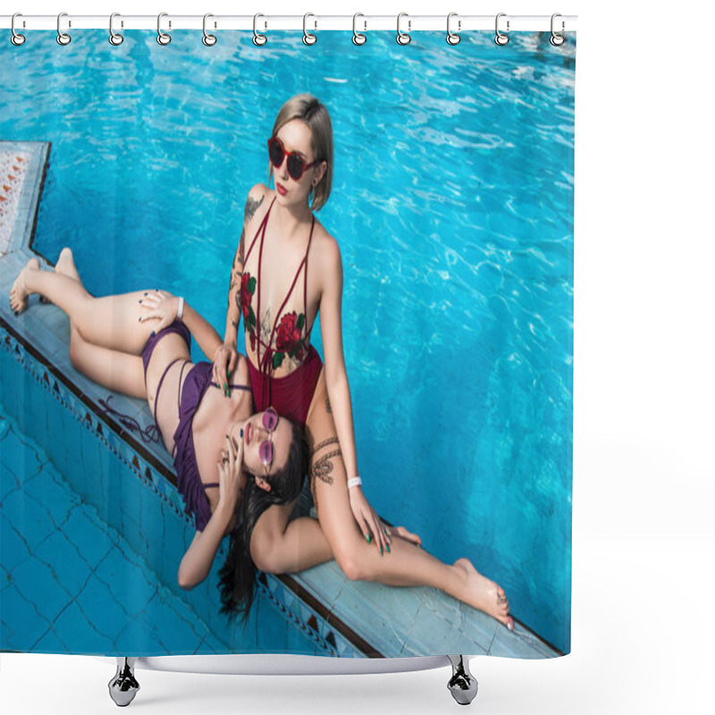 Personality  Pool Shower Curtains