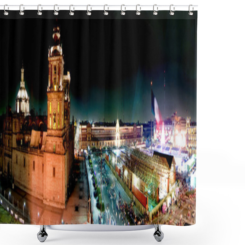 Personality  Panoramic Of Mexico City Shower Curtains