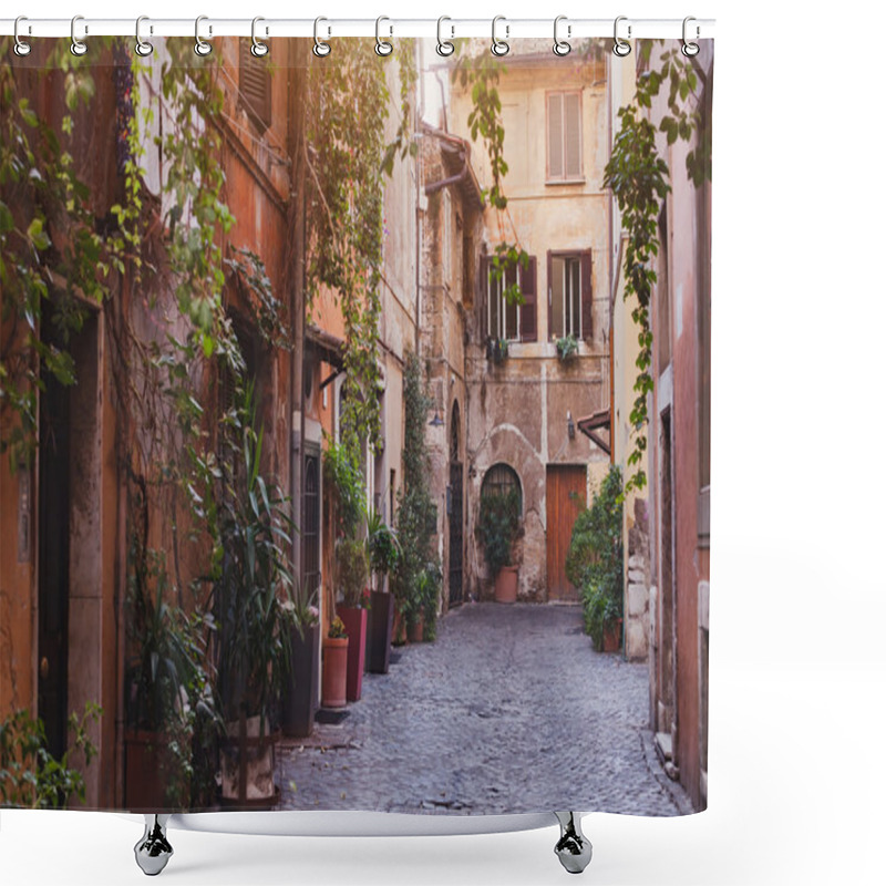 Personality  Cozy Street In Rome Shower Curtains