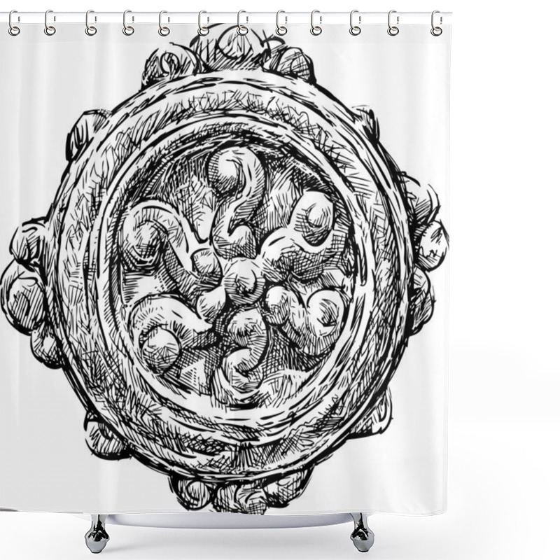 Personality  Ancient Eastern Design Element Shower Curtains