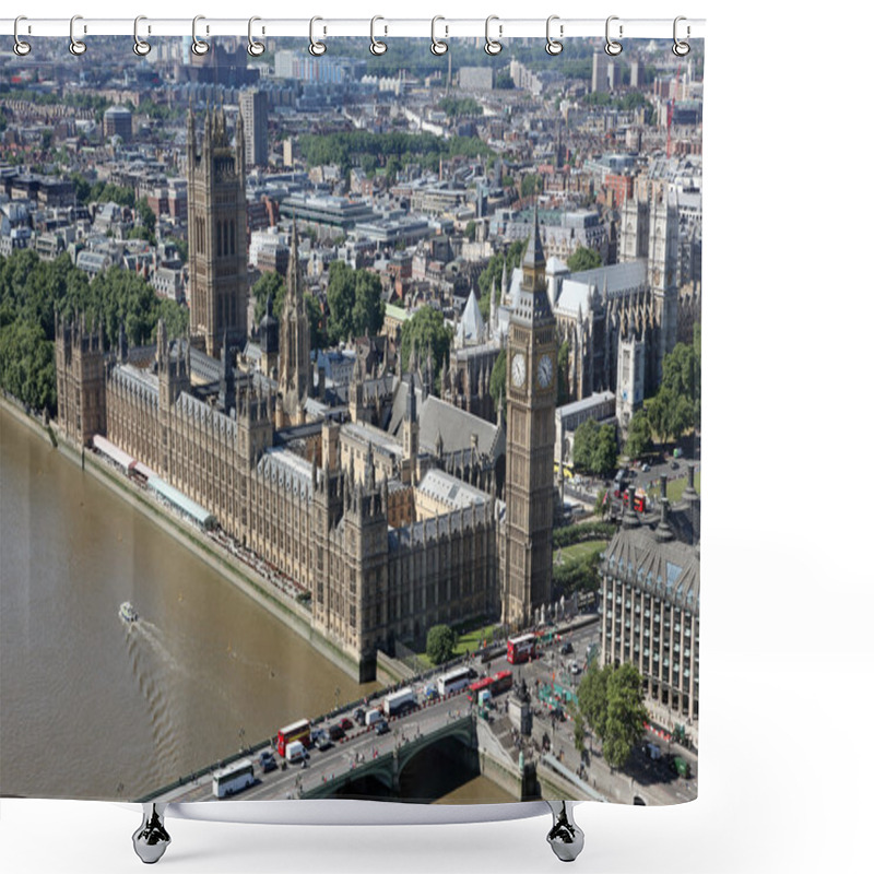 Personality  House Of Parliament With Big Ben Tower With Thames River In Lond Shower Curtains