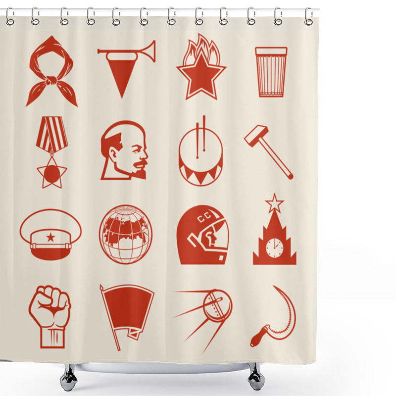 Personality  Soviet Icons0 Shower Curtains