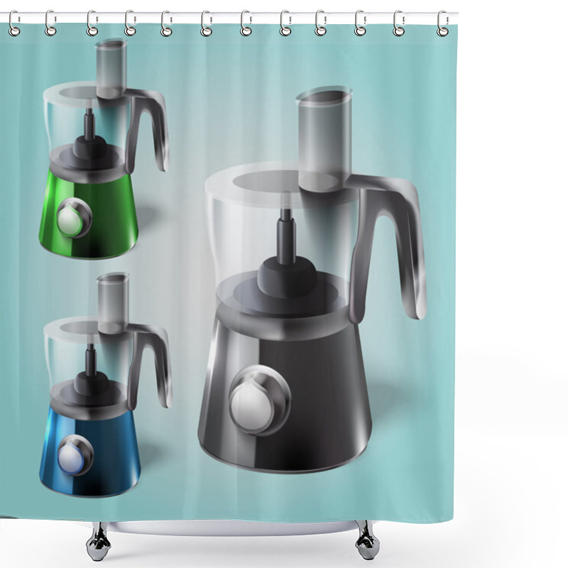 Personality  Illustration Of Blender  Vector Illustration  Shower Curtains