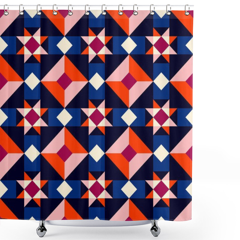 Personality  Pattern With Different Geometrical Shapes. Shower Curtains