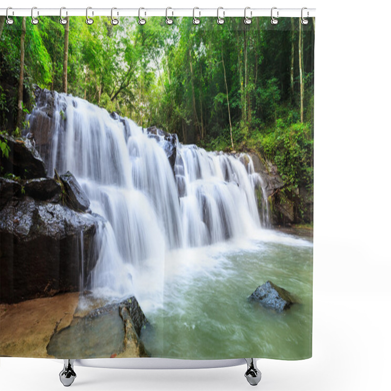 Personality  Waterfall In Namtok Samlan National Park, Saraburi, Thailand Shower Curtains