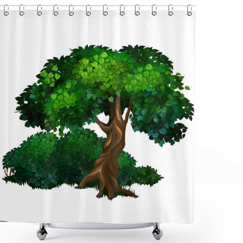 Personality  Large Tree Oak. Nature, Forest, Ecology Concept Shower Curtains