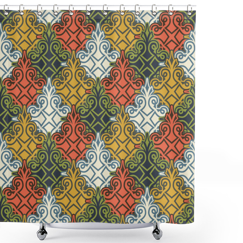 Personality  Background Of Beautiful Seamless Patterns Shower Curtains