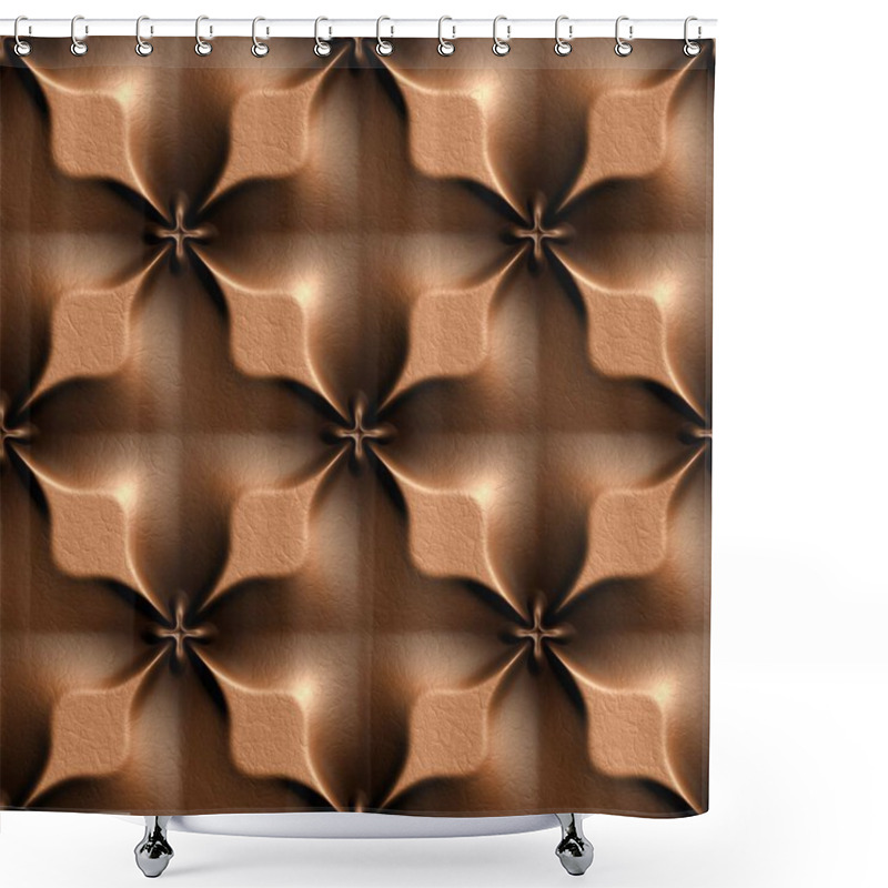 Personality  Seamless Tileable Decorative Leather Background Pattern. Shower Curtains