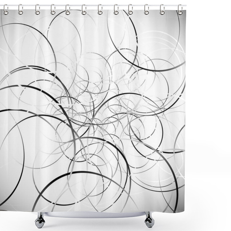 Personality  Abstract Circles Background Shower Curtains