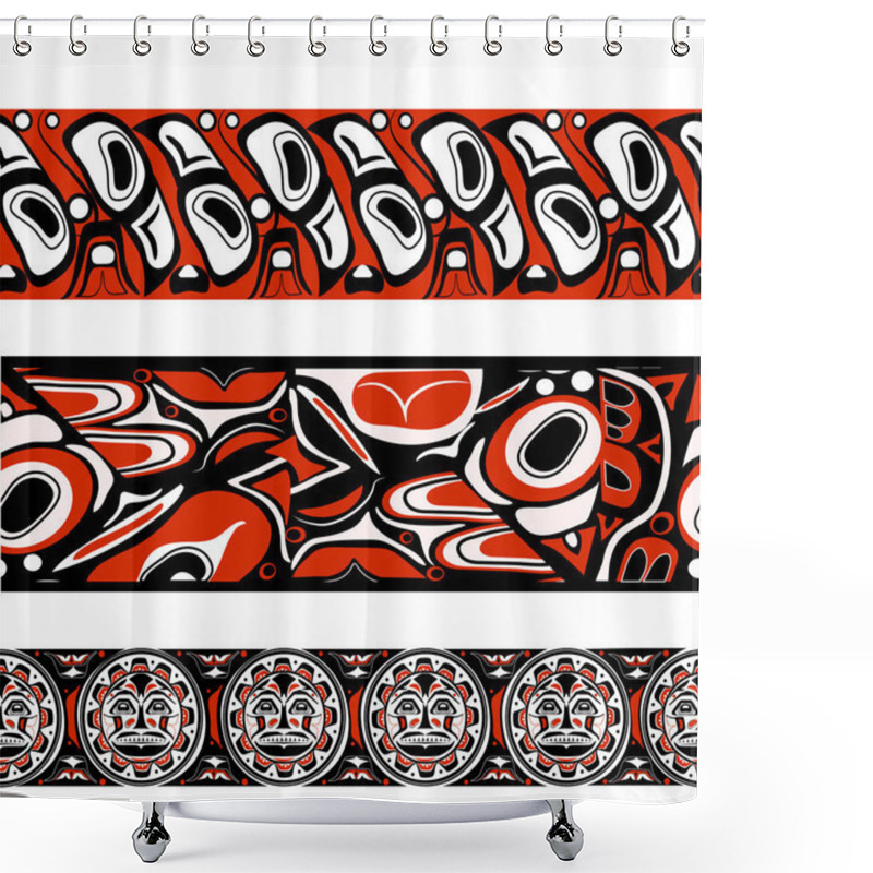 Personality  Abstract Red Background Native North American Shower Curtains