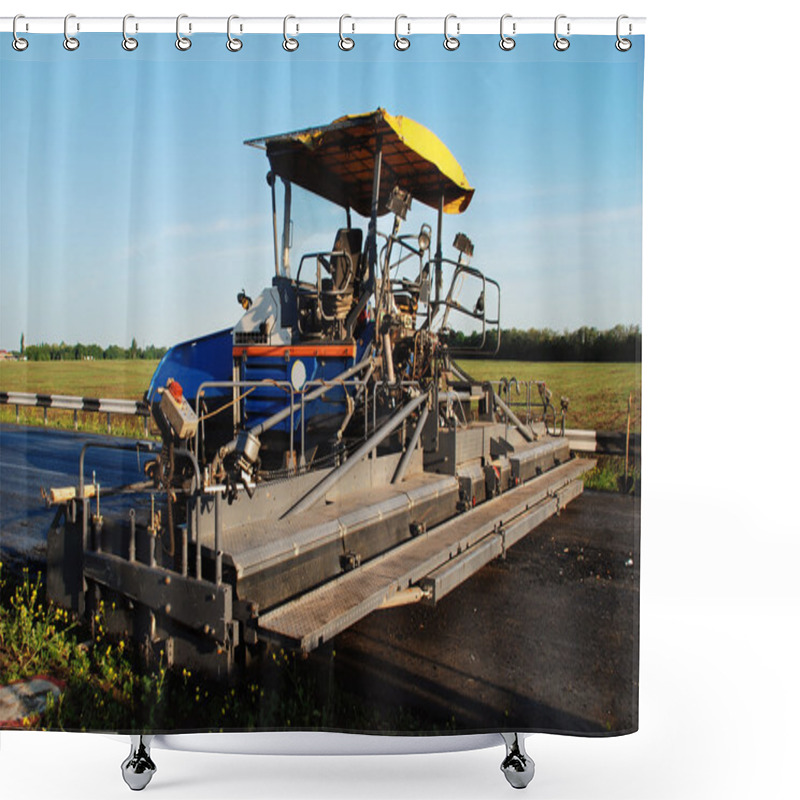 Personality  Asphalt Paving Machine Shower Curtains