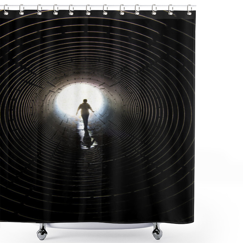 Personality  Walk In The Tunnel Shower Curtains