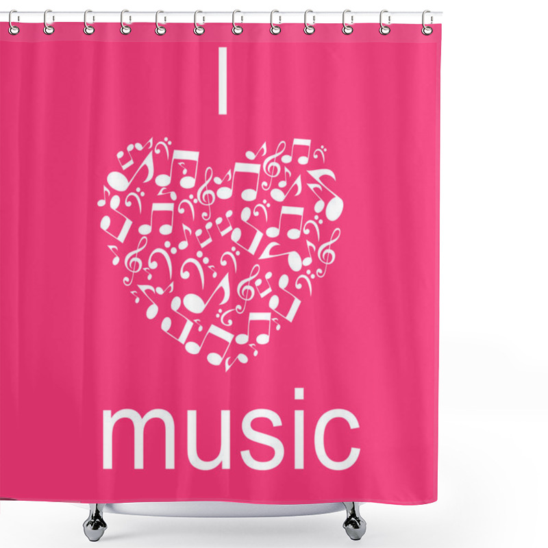 Personality  Abstract Music Background Vector Illustration For Your Design Shower Curtains