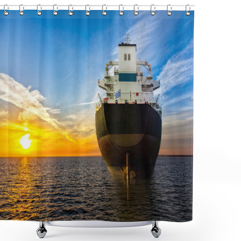 Personality  Ship And Sunrise Shower Curtains