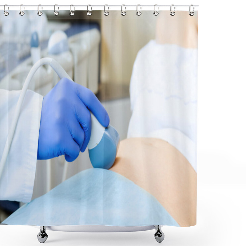 Personality  Pregnant Woman Examined By Doctor Shower Curtains