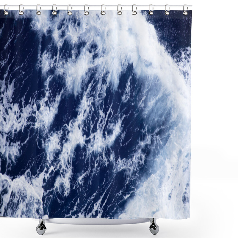 Personality  Stormy Seas And Waves Shower Curtains