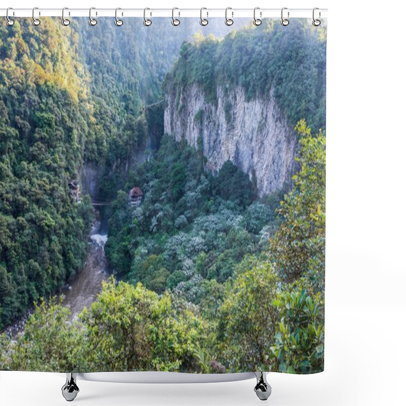 Personality  Mountain Rainforest, Near The Waterfall Pailon Del Diablo,  Banos, Ecuador  Shower Curtains