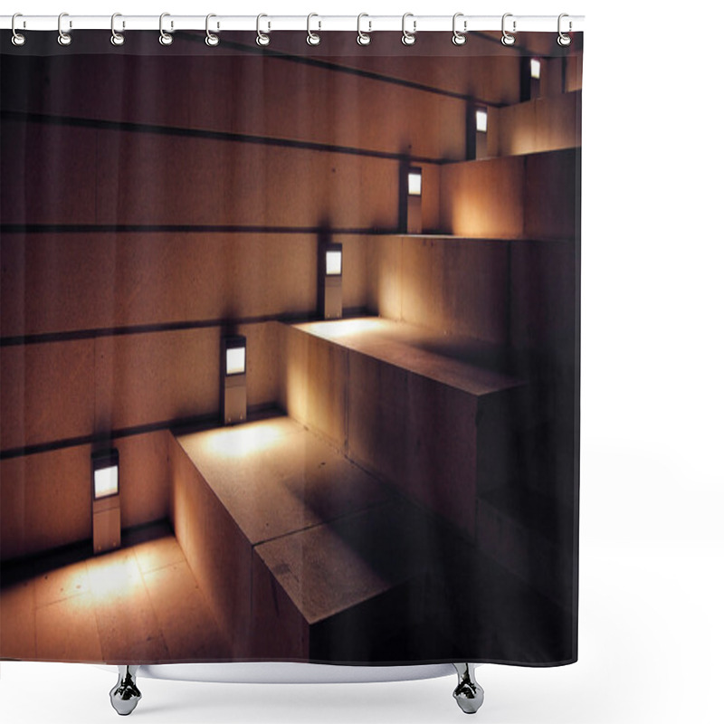 Personality  Illuminated Stairs Shower Curtains