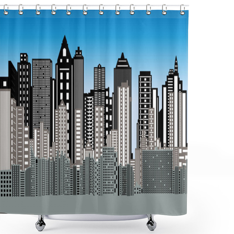 Personality  Modern Buildings Shower Curtains