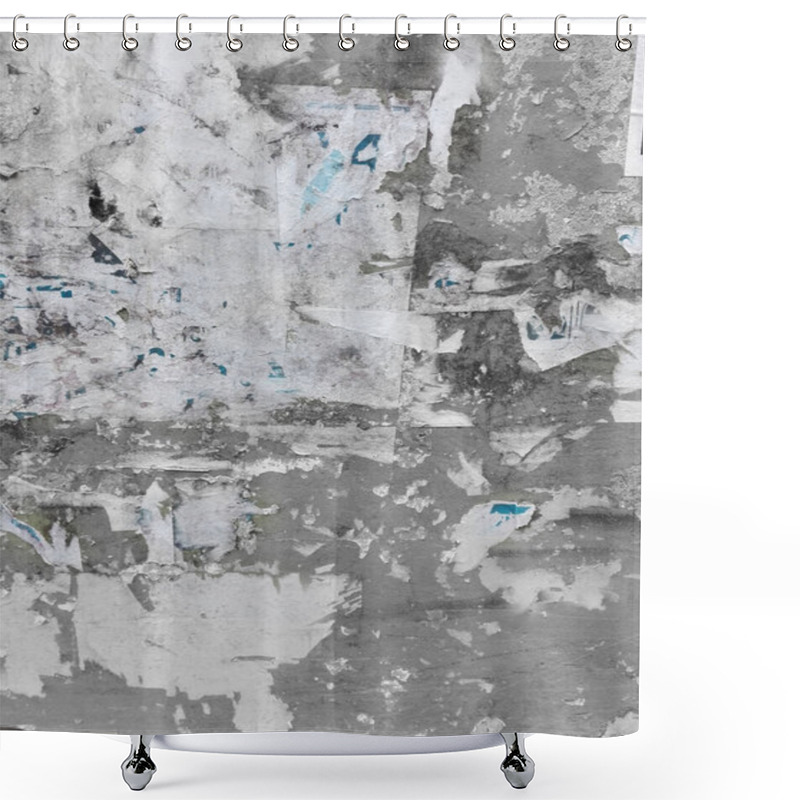 Personality  Cracked Concrete Wall With Ripped Paper Shower Curtains