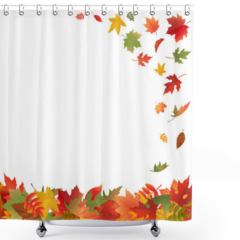 Personality  Autumn Falling Leaves Shower Curtains