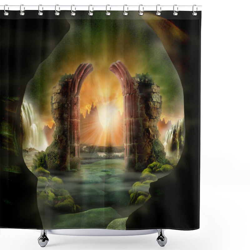 Personality  Phantasy Landscape Shower Curtains