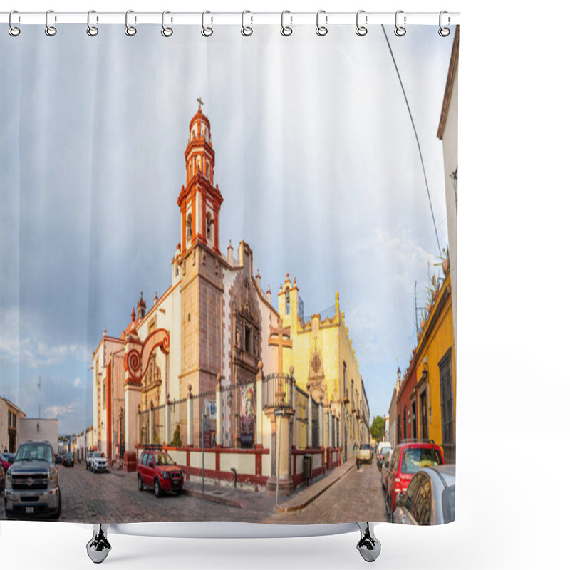 Personality  Santiago De Queretaro, Queretaro, Mexico - November 24, 2019: The Parroquia De Santiago Shower Curtains