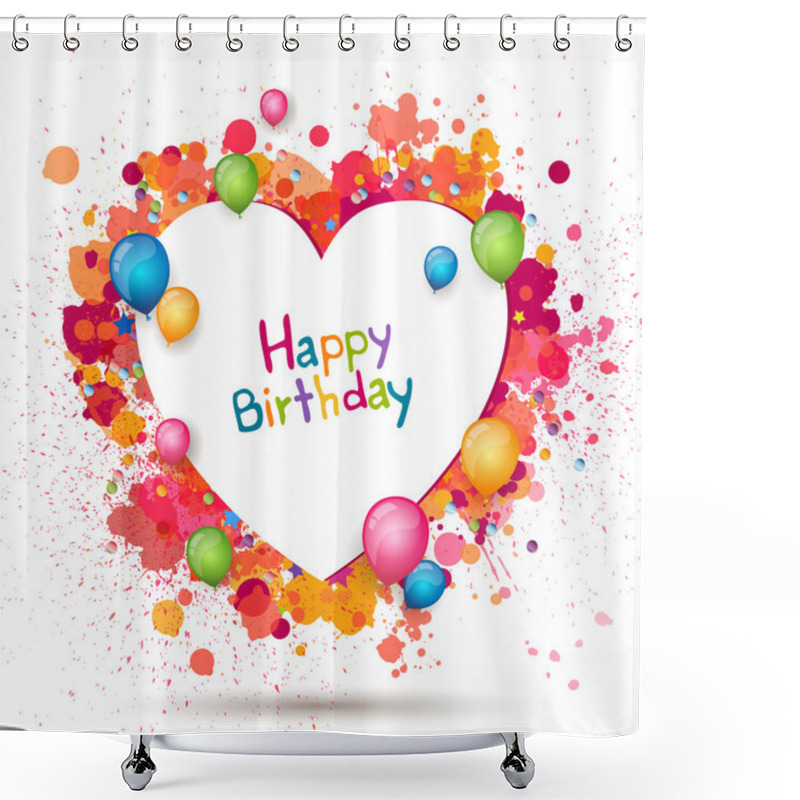 Personality  Birthday Greeting Card Shower Curtains