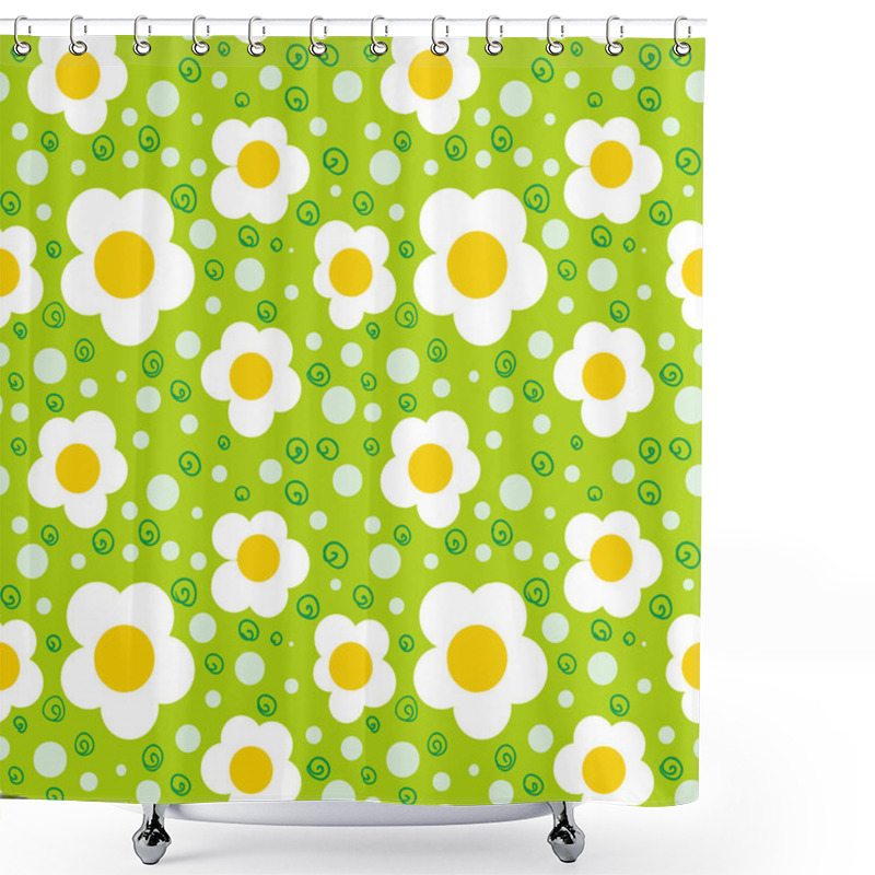 Personality  Pattern With Bold And Stylized Flowers Shower Curtains